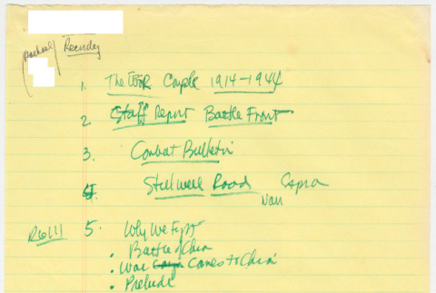 Miscellaneous notes (ddr-densho-1007-885)