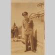 Soldier in front of the Utah State Capitol (ddr-manz-10-37)