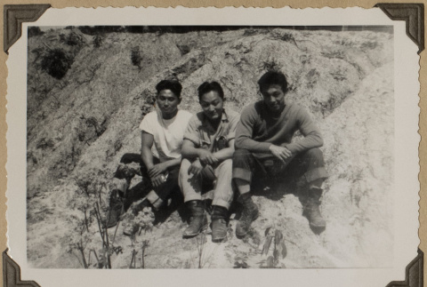 Three men seated (ddr-densho-542-484)