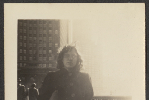 Woman on a walkway (ddr-densho-433-1070)