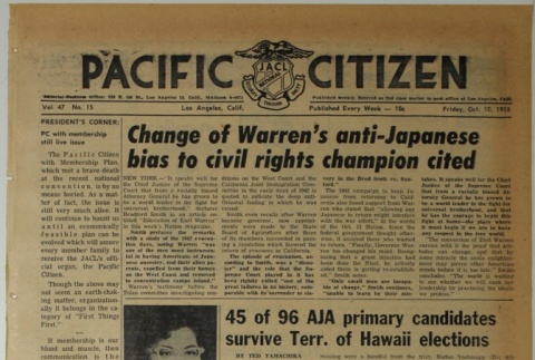Pacific Citizen, Vol. 47, No. 15 (October 10, 1958) (ddr-pc-30-41)