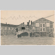 Drawing of Mess Hall #8 at Tanforan Assembly Center (ddr-densho-392-26)