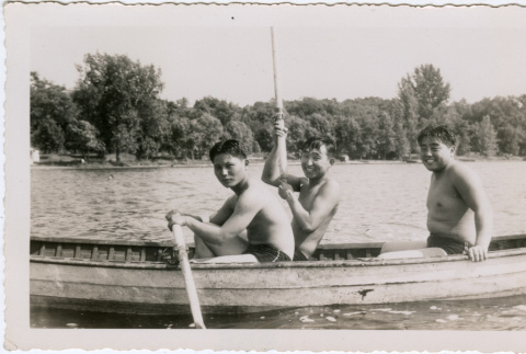 Three men in a boat (ddr-densho-434-511)