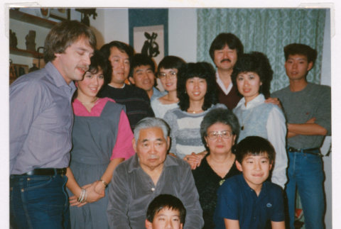 Isoshima family celebrating Thanksgiving (ddr-densho-477-570)