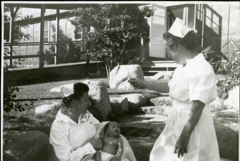 Gavigan Family, Irene, nurse. Manzanar, hospital (ddr-densho-343-104)
