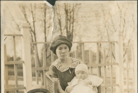 A woman with two children (ddr-densho-321-551)