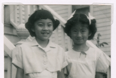 Elaine Isoshima with Aiko Okamura (ddr-densho-477-243)