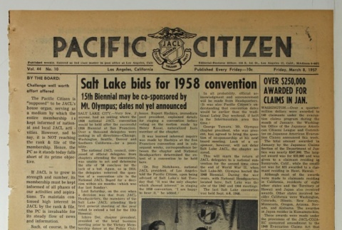 Pacific Citizen, Vol. 44, No. 10 (March 8, 1957) (ddr-pc-29-10)