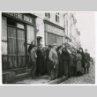 Crowd outside Boulangerie in Bruyeres (ddr-densho-1007-36)