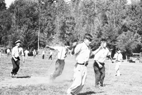 Race at the Auburn community picnic (ddr-densho-18-87)