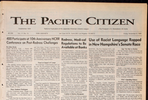 Pacific Citizen, Vol. 111, No. 15 (November 9, 1990) (ddr-pc-62-40)