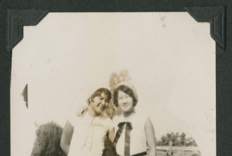 two women in garden (ddr-densho-378-483)