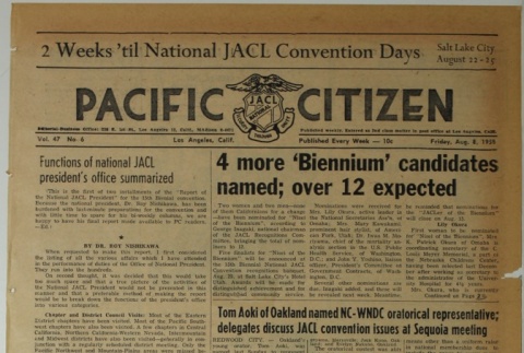 Pacific Citizen, Vol. 47, No.6 (August 8, 1958) (ddr-pc-30-32)