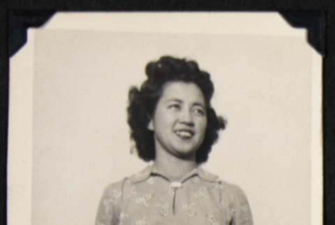 Woman in a print dress (ddr-densho-542-757)
