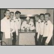 Group of men in waiters uniforms (ddr-densho-523-248)