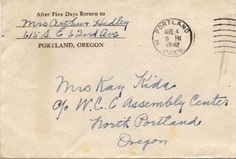 envelope, newsclipping, and letter (ddr-one-3-26-mezzanine-216d8f6890)