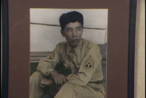 Stills of Frank Hachiya and two other soldiers (ddr-densho-1007-1666)