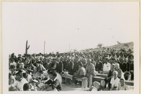 Crowd seated at an Armistice Day program (ddr-densho-37-1181)
