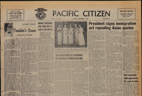 Pacific Citizen, Vol. 61, No. 15 (October 8, 1965) (ddr-pc-37-41)