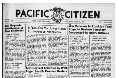 The Pacific Citizen, Vol. 21 No. 4 (July 28, 1945) (ddr-pc-17-30)