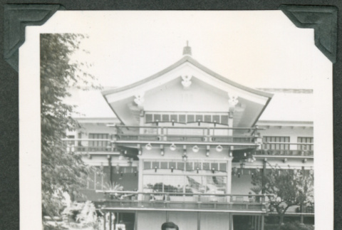 Man in front of Japanese Pavilion (ddr-densho-475-511)