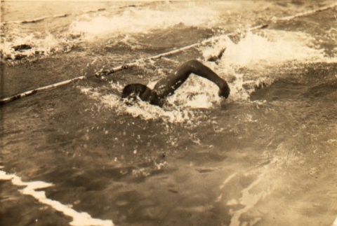 Shozo Makino swimming (ddr-njpa-4-1012)