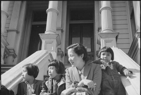 Japanese American family awaiting mass removal (ddr-densho-151-130)