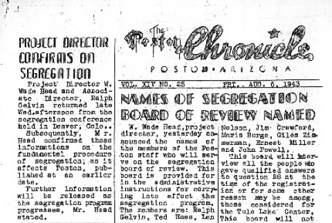 Poston Chronicle Vol. XIV No. 25 (August 6, 1943) (ddr-densho-145-381)