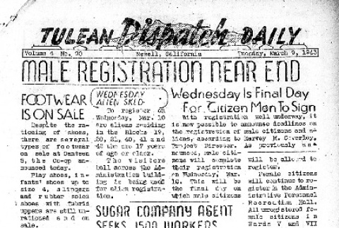 Tulean Dispatch Vol. 4 No. 90 (March 9, 1943) (ddr-densho-65-354)