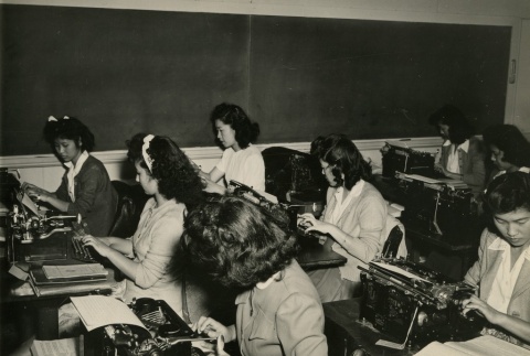 High school typing class (ddr-densho-159-71)