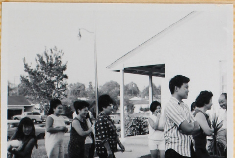 Group walking on driveway (ddr-densho-522-98)