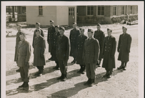 Group of men standing at attention (ddr-densho-434-501)