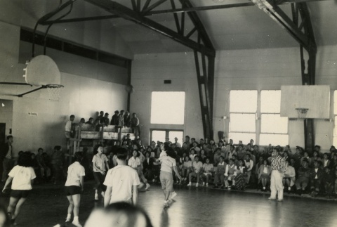 Girls basketball game (ddr-densho-159-255)