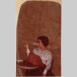 Woman sitting at table, gesturing (ddr-densho-426-1324)