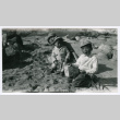 Susumu and Tory Miyoshi at beach (ddr-densho-480-156)