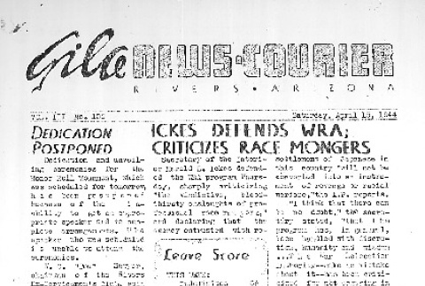 Gila News-Courier Vol. III No. 102 (April 15, 1944) (ddr-densho-141-257)