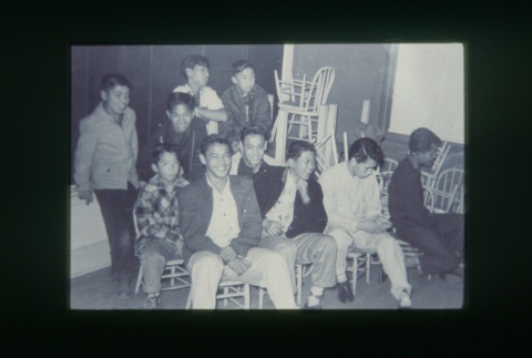 (Slide) - Image of group of boys sitting (ddr-densho-330-189-master-f3d7bf8492)