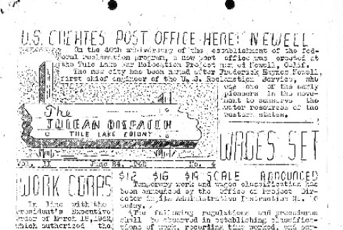 Tulean Dispatch Vol. II No. 4 (June 24, 1942) (ddr-densho-65-314)