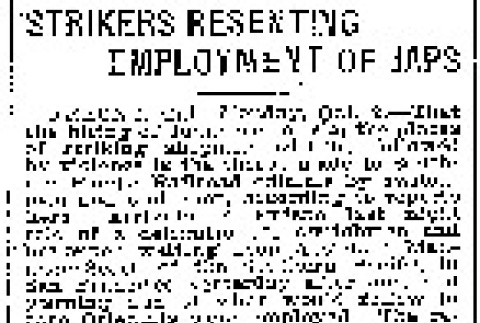 Strikers Resenting Employment of Japs (October 2, 1911) (ddr-densho-56-208)