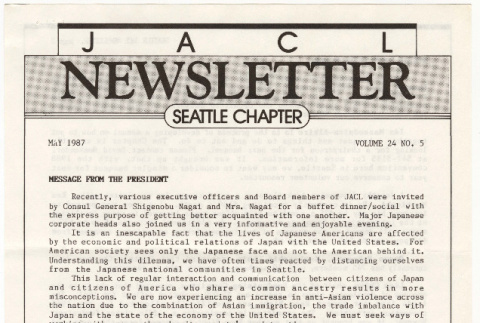 Seattle Chapter, JACL Reporter, Vol. 24, No. 5, May 1987 (ddr-sjacl-1-363)