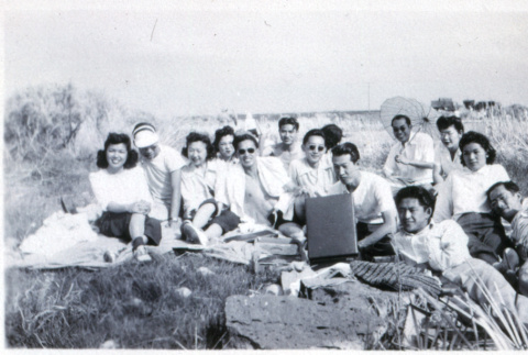 Large group in field (ddr-densho-1007-633)