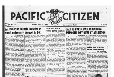 The Pacific Citizen, Vol. 38 No. 22 (May 28, 1954) (ddr-pc-26-22)
