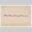Minnie Sumiye Yamamoto's graduation name card (ddr-densho-550-119)