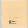Sympathy Thank you card, with quote from Wilsho (Ruth Wilson) (ddr-densho-329-1251)