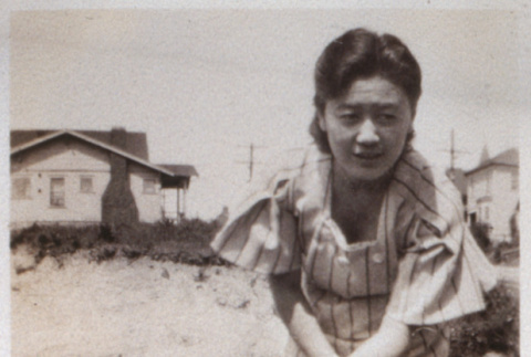 Woman with dog (ddr-densho-1007-622)
