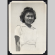 Woman in a striped pinafore (ddr-densho-542-731)
