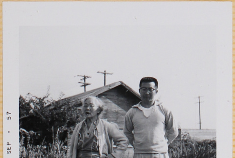 Hardy Shiomi with woman (ddr-densho-522-427)