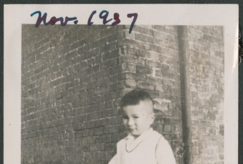Photo of a toddler in a romper (ddr-densho-483-708)