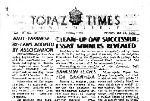 Topaz Times Vol. XI No. 13 (May 15, 1945) (ddr-densho-142-407)