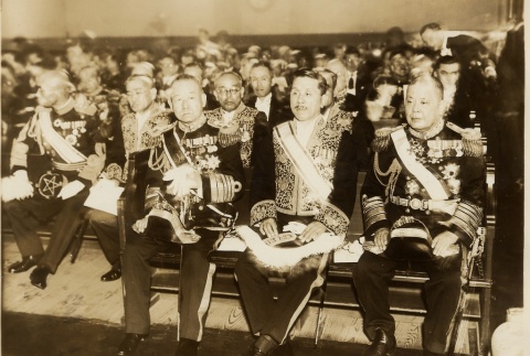 The cabinet attending Paul von Hindenburg's memorial (ddr-njpa-1-688)